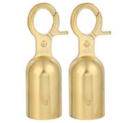 OSALADI 2 Pièces Butée de Corde Métal pour Barrières Crochet Robuste Finition Brossée Lot de Accessoire de Contrôle de Foule pour File Attente et Garde-corps