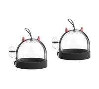 OSALADI 2 Pièces Cage de Transport Portable pour Hamster en PS Noir, Étui de Voyage Sécurisé pour Petits Animaux comme Lapin Jeune et Sugar Glider, Empêchant Les Fuites