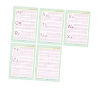 OSALADI 2 Pièces Cahier Exercices pour des Lettres de Alphabet Anglais pour Garçon Fille et Pratique de Activités Ludiques Blanc