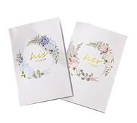 OSALADI 2 pièces Cahiers de de Mariage pour Mariés Design Délicat pour Cérémonie Romantique Livrets pour Lecture des Mariée et Du Marié Souvenirs Élégants pour Banquet de Mariage