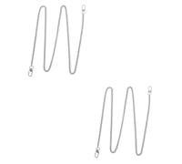 OSALADI 2 Pièces Chaîne de Sac Métallique avec Double Boucle Bandoulière de Remplacement pour Sac à Main Femme Lanière Amovible pour DIY à Main et Sangle Crossbody