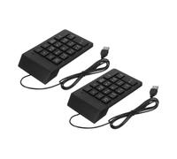OSALADI 2 Pièces Clavier de financement bancaire pavé de numéro d'ordinateur Clavier numérique câblé pavé numérique du Clavier Mini-pavé numérique Plastique Black