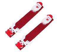 OSALADI 2 Pièces couvercle de poignée de micro-ondes protecteur de réfrigérateur de noël décor ornement couvre-poignées protecteur en tissu poignée de porte couverture de poignée