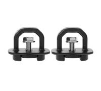 OSALADI 2 pièces Crochets de remorquage pour voitures, ancrages d'arrimage de cargaison, plastique noir, lot de 2, fixation universelle pour câble de voiture et benne de camion