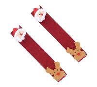 OSALADI 2 Pièces Décor De Four à Micro-ondes De Noël Artisanat De Noël Couvertures De Poignée De Lave-vaisselle De Noël Protecteur De Poignée De Noël Ornement Couverture De Poignée Jésus