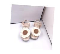 OSALADI 2 Pièces Décoration Tournesol pour Chaussures et Vêtements Accessoire Diy Fait Main Boucle Décorative pour Filles Patches de Vêtements Beige