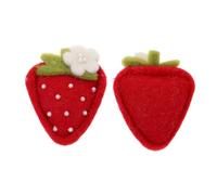 OSALADI 2 Pièces Feutre De Laine Fraise Artisanat Suspendu Fraise Ornement De Fraise en Feutre Joli Pendentif Fraise Artisanat Suspendu Parure Bricolage Feutre Fraise Feutre Gland Rouge
