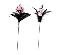 OSALADI 2 Pièces Halloween Skull Artificial Floral Stems Lightweight Gothic Branches For Party And Haunted House Decor