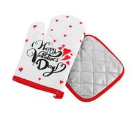 OSALADI 2 Pièces isolants accessoires de cuisine mignons de cuisine de cuisson pour four mitaines pour cuisiner chaud four micro faire le ménage polyester blanche