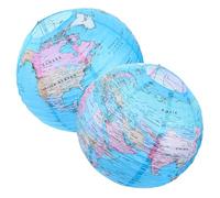 OSALADI 2 Pièces Lanterne Abat-Jour Rond en Papier Abat-Jour en Papier décor de Globe décor de Voyage Map Monde mappemonde décorations de fête Globe Faveur du Parti Métal Sky-Blue