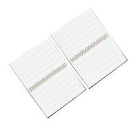 OSALADI 2 Pièces Ledger Book Horizontal Ruling For Business Bookkeeping Expense Tracker Notebook With PP Cover And Twin-wire Binding Finance Planner For Inventory And Budget Tracking