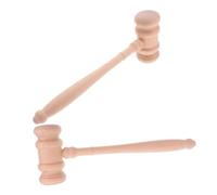 OSALADI 2 pièces Marteau de Juge Naturel de Tribunal Non Clair pour Décor de Costume et Jeu de Rôle Judiciaire