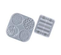 OSALADI 2 Pièces Moule Silicone Coaster Diy pour Résine Époxy Supports Ronds Cristal pour Tapis de Tasse et Réutilisable pour Artisanat Créatif