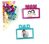 OSALADI 2 pièces Moules Silicone Époxy pour Porte Clés Mom Dad Moules DIY pour Pendentifs Décoratifs Personnalisés Fête des Parents Mariage Baptême