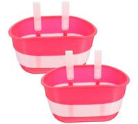 OSALADI 2 Pièces Panier à Vélo Garçon et Filles Rose en Plastique, Robuste | Rangement Large pour Bouteilles, Snacks et Lait, Décoratif pour Vélo D’garçon et Filles, Guidon Compatible Couleur Aléatoire