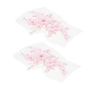 OSALADI 2 Pièces Patches de Fleurs Brodées Dentelle Appliques pour Couture Diy Décoration de Vêtements pour Tenues de Mariage et Garçon Fille Rose