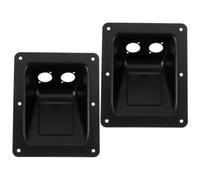 OSALADI 2 Pièces Plaque de Connexion pour Haut-parleur en Fer Noir avec Gestion de Câbles, Installation Facile, Intégration Système pour Concerts en Plein Air et Théâtres