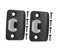 OSALADI 2 pièces Plaque de Gâche Métallique pour Porte Résistante à Lusure avec Boucle Boîtier et Vis Installation Facile Compatible Serrures Pêne Dormant Traditionnelles et Modernes