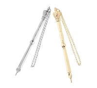 OSALADI 2 pièces Pointeur Lecture Bible Main Métal Doré et Argenté Couronne Outil Lecture Torah Bar Mitzvah Étude Scripturaire