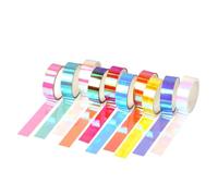 OSALADI 2 Pièces Ruban Washi Adhesif Couleur Dégradée Papier Wasli Facile à Déchirer Sans Résidu Stickers Décoratifs pour DIY Scrapbook Journal Cadeau Couleur Aléatoire