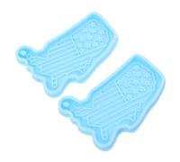 OSALADI 2 Pièces Silicone Mold For Independence Day Usa Map Keychains Resin Casting DIY Pendant Crafting Accessories Patriotic Party Favors