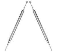 OSALADI 2 Pièces Stylo D'acupression Portable en Acier Inoxydable Argenté, Outil de Massage par Acupression pour Mains et Corps, Design Ergonomique Facile à Nettoyer, pour Réflexologie au