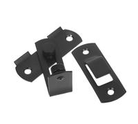 OSALADI 2 Pièces Verrou de Porte Coulissante sans Perçage Loquet Rabattable pour Porte Intérieure Sécurité Garçon Fille et Animaux Installation Facile Lot de Noir