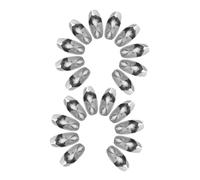 OSALADI 20 Pièces Boucle de connexion chaîne de perles connecteur de chaîne à billes boule perlée clip fermoirs chaine boule Acier inoxydable