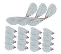 OSALADI 20 Pièces Matériau pendentif d'aile de libellule Artisanat pour Dragon kit bracelet charmes de bracelet fabrication de fournitures mousseline de soie Sky-blue