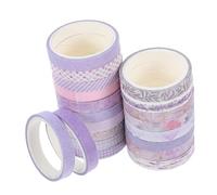 OSALADI 20 pièces Set Masking Tape Washi Floral pour Scrapbooking Décoration Artisanale DIY Cadeau avec Motifs Fleurs Pastel