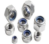 OSALADI 200 Pièces Écrou de Blocage à Insert en Nylon, Écrou Nylstop en Acier Inoxydable 304 M3, Argenté, Anti-desserrage sous Vibrations, pour Environnements Extérieurs et Bois