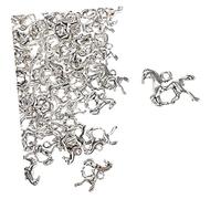 OSALADI 200pièces Pendentif Cheval Alliage Pour Bijoux Décoration Léger Décoloration Pour Colliers Et Projets De Bricolage