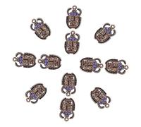 OSALADI 20pièces Lot De Breloques Scarabée Pour Fabrication De Bijoux Pendentifs Antiques Pour Collier Bracelet Porte-clés Et Boucles Oreilles Accessoires Diy Couleur Bleue