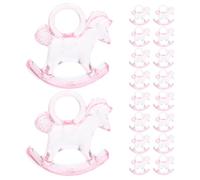 OSALADI 24 Décorations de Table Cheval à Bascule en Acrylique Transparent Mini Décorations pour Shower Garçon Fille Accessoires DIY pour Fête Prénatale Far West