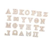 OSALADI 24 Pièces Lettres Grecques Rustiques Double Couche Non pour Projets DIY Peinture Décoration Murale Artisanat