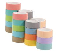 OSALADI 24 pièces Ruban Washi Décoratif Masking Tape pour Scrapbooking DIY Journal et Artisanat Adhésif Facile à Déchirer Résidu Couleurs Pastel