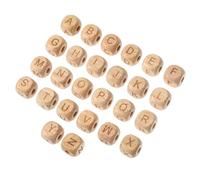 OSALADI 260 Pièces Lot Perles Alphabet de Hêtre Cubes Lettres Naturelles pour Création de Bijoux DIY Bracelets Colliers et Activités Éducatives Garçon Fille