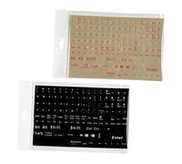 OSALADI 2feuilles Autocollants pour Clavier Anglais Stickers Transparents pour Clavier Ordinateur Portable et Bureau