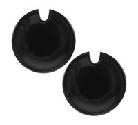 OSALADI 2pcs Couvercles Ronds en Céramique Noirs pour Tasse à Thé, Couvercles de Remplacement Faciles à Nettoyer, Maison Extérieur