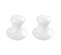 OSALADI 2Pcs Gua Sha Tools Quartz Champignon Visage Massager Santé Pierres Jade Stones Champignon Tool de Massage pour Femme Spa Blanc