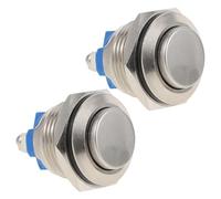 OSALADI 2Pièces Bouton de Sonnette Ronde Étanche Remplacement Installation Facile Bouton Poussoir Filaire pour Carillon de Porte Bouton de Démarrage pour Maison