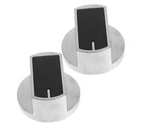 OSALADI 2pièces Boutons De Métalliques Universels Pour Cuisinière à Remplacement Ergonomique Rotatifs Pour Four Et Plaque De Compatible Avec Divers Modèles Noir