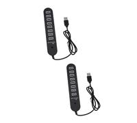 OSALADI 2pièces DM Hub USB Ports Noir pour Ordinateur Portable Tablette Et Smartphone Connectivité Multiple Et Rapide