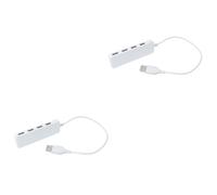 OSALADI 2pièces Hub USB à Ports Ultra-Mince Adaptateur De Splitter pour Charger Pc Et Laptop Blanc Extension Pratique avec Prise Charge OTG Et Chargement Simultané