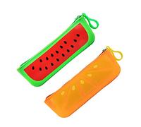 OSALADI 2Pièces Large Capacity Pencil Case Cute Vegetable Fruit Design Organizer for School Supplies Creative Stationery Pouch for Students