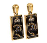 OSALADI 2pièces Pendentif Rétro Carte De Tarot Breloque à Suspendre Pour Collier Porte-clés Style Ancien Diy Bijoux