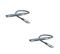 OSALADI 2pièces USB Hub Ports USB Adaptateur De Données pour Ordinateur Portable Rapide Jusqu à Compacte Et Pratique