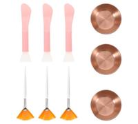 OSALADI 3 Ensembles Coffret Accessoires Beauté pour Masque Visage Bols en Acier Inoxydable et Pinceaux Nylon pour Application Uniforme et Meilleure Absorption, Usage DIY et Voyage