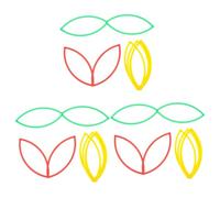 OSALADI 3 Ensembles Flexibles Pour Mathématiques Matériel Pédagogique Pour Expériences Scolaires Instruments Enseignement Colorés Pour Élèves Couleur 3 Pièces * 3