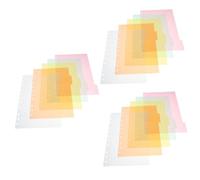 OSALADI 3 Ensembles Intercalaires De Transparent Détachables Avec Onglets Écrits Pour Organiser Documents Et Cahiers Colorés Et Pratiques Pour Indexation Et Référencement 5 Feuilles*3
